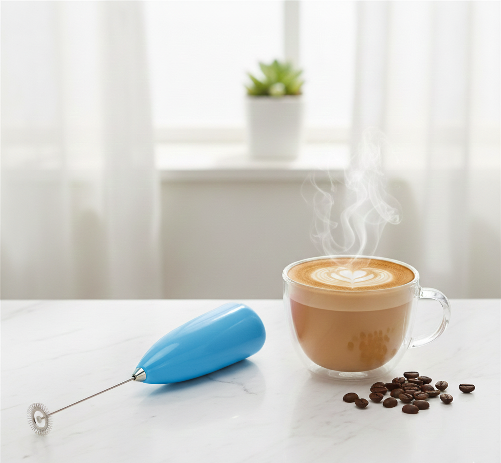 Coffee Beater &amp; Milk Frother – Mini Handheld Egg Whisk, Drink Mixer &amp; Foamer for Kitchen Use | Practical Cooking Tool (Random Color)