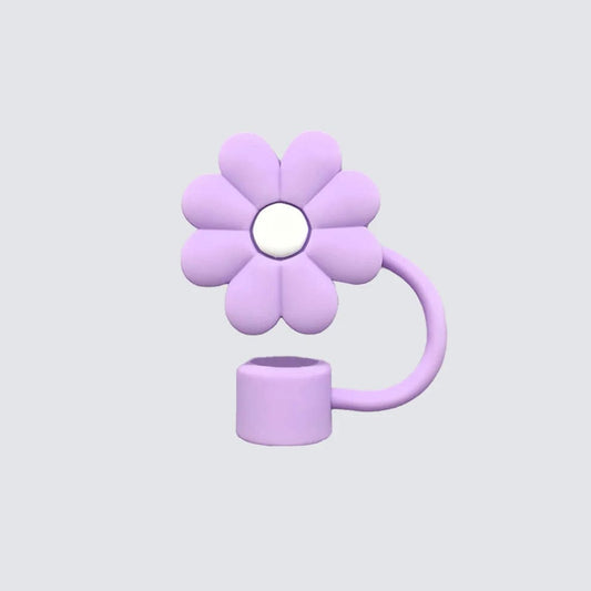 Silicone Flower Stopper Compatible with 40oz Tumbler | Reusable Spill-Resistant Straw Cover | Random Color